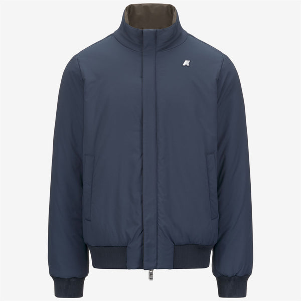 K Way ARSENE ST WARM REVERSIBLE BLACK OLIVE-BLUE AIRFORCE