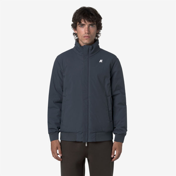 K Way ARSENE ST WARM REVERSIBLE BLACK OLIVE-BLUE AIRFORCE