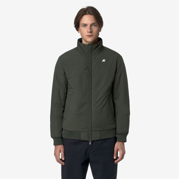 K Way ARSENE ST WARM REVERSIBLE BLUE DEPTH-GREEN BLACKISH