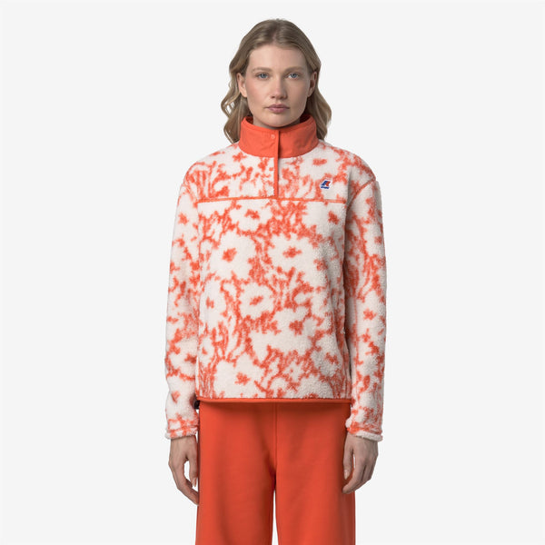 K Way BENEDICTE ORSETTO PRINT ECRU-ORANGE FIESTA FLOWERS