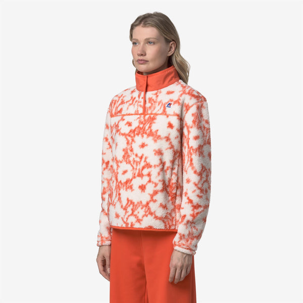 K Way BENEDICTE ORSETTO PRINT ECRU-ORANGE FIESTA FLOWERS