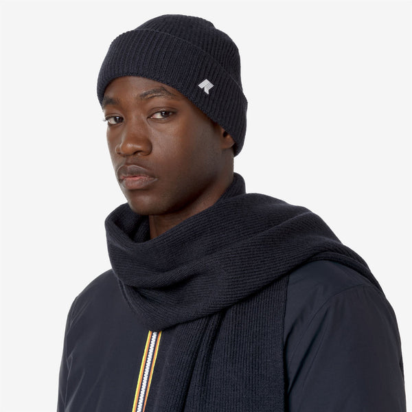 K Way BRICE CARDIGAN STITCH WOOL BLUE DEPTH MELANGE