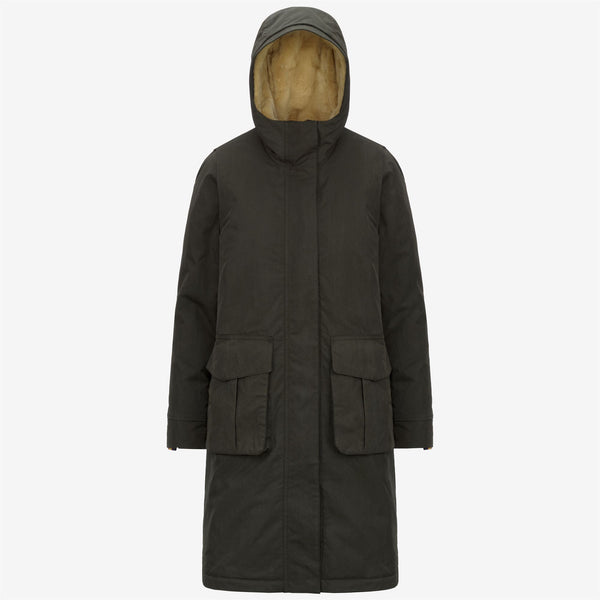 k way BRUNIL COTTON FEEL GREEN BLACKISH-GREEN BLACKISH FUR