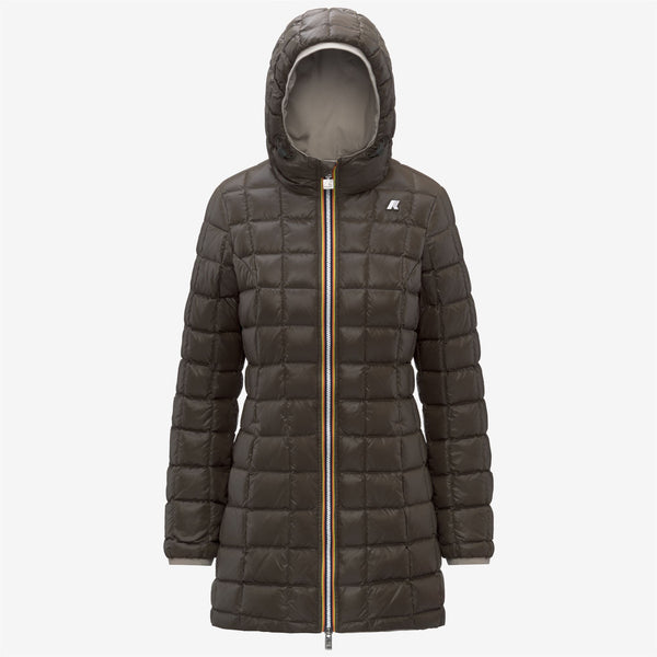 K Way DENISE ST THERMO REVERSIBLE BEIGE CASHMERE-BLACK OLIVE