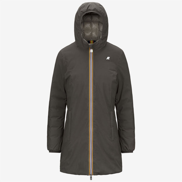 k way DENISE ST THERMO REVERSIBLE BLACK OLIVE-GREEN OAK