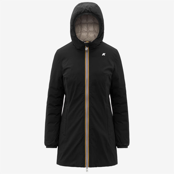 k way DENISE ST THERMO REVERSIBLE BLACK PURE-BEIGE CASHMERE