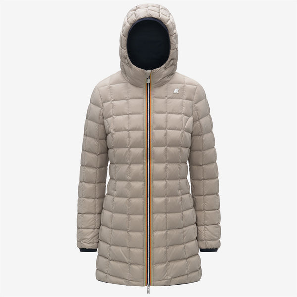 K Way DENISE ST THERMO REVERSIBLE BLUE DEPTH-BEIGE CASHMERE