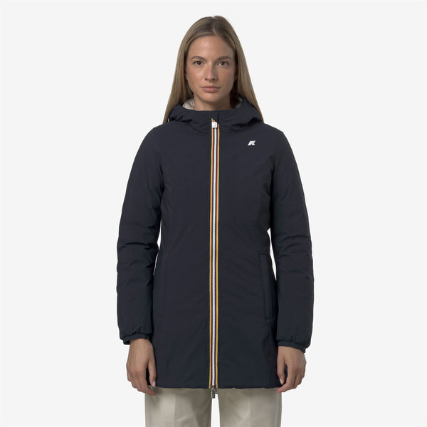 K Way DENISE ST THERMO REVERSIBLE BLUE DEPTH-BEIGE CASHMERE