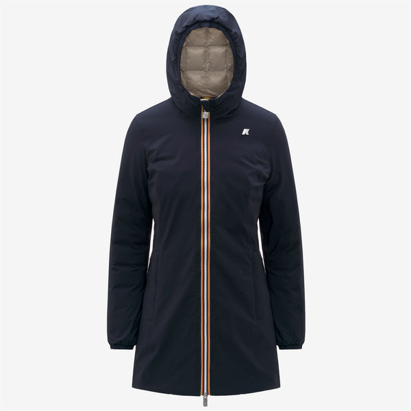 k way DENISE ST THERMO REVERSIBLE BLUE DEPTH-BEIGE CASHMERE