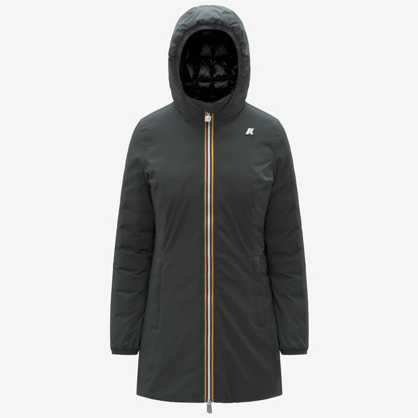 k way DENISE ST THERMO REVERSIBLE GREEN BLACKISH-BLACK PURE