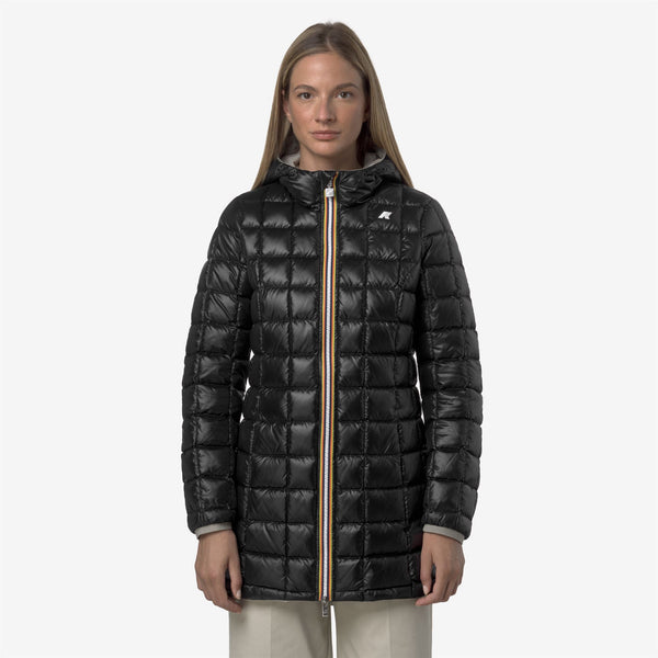 K Way DENISE ST THERMO REVERSIBLE GREEN OAK-BLACK PURE