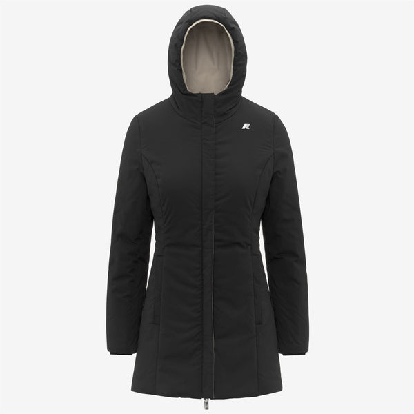 K Way DENISE ST WARM REVERSIBLE BEIGE CASHMERE-BLACK PURE