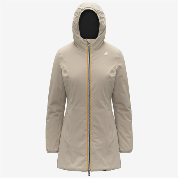 k way DENISE ST WARM REVERSIBLE BEIGE CASHMERE-BLACK PURE