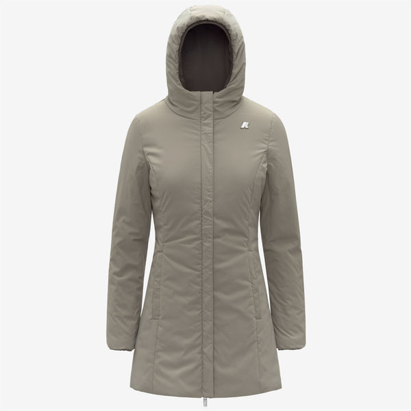 K Way DENISE ST WARM REVERSIBLE BLACK OLIVE-GREEN OAK