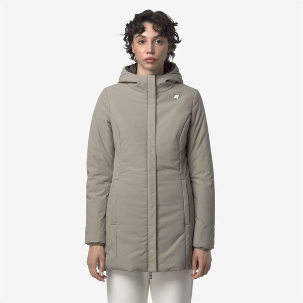 K Way DENISE ST WARM REVERSIBLE BLACK OLIVE-GREEN OAK