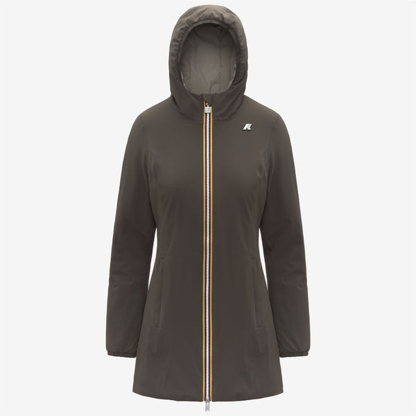 k way DENISE ST WARM REVERSIBLE BLACK OLIVE-GREEN OAK