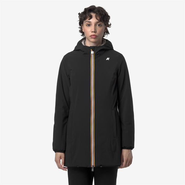 K Way DENISE ST WARM REVERSIBLE BLACK PURE-BEIGE CASHMERE