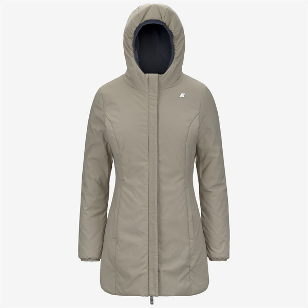 K Way DENISE ST WARM REVERSIBLE BLUE AIRFORCE-GREEN OAK