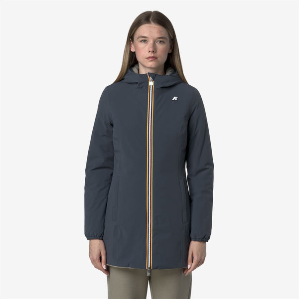 K Way DENISE ST WARM REVERSIBLE BLUE AIRFORCE-GREEN OAK