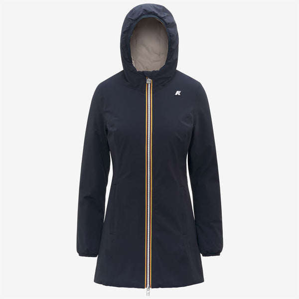 k way DENISE ST WARM REVERSIBLE BLUE DEPTH-BEIGE CASHMERE