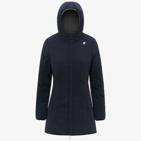 K Way DENISE ST WARM REVERSIBLE GREEN BLACKISH-BLUE DEPTH