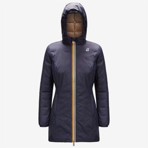 k way DENISE THERMO PLUS.2 REVERSIBLE BLUE DEPTH-BEIGE TAUPE