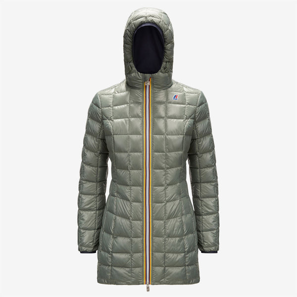 K Way DENISE THERMO PLUS.2 REVERSIBLE BLUE DEPTH-GREEN LAUREL