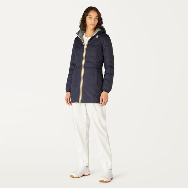 K Way DENISE THERMO PLUS.2 REVERSIBLE BLUE DEPTH-GREEN LAUREL