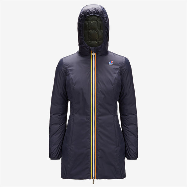 k way DENISE THERMO PLUS.2 REVERSIBLE BLUE DEPTH-GREEN LAUREL