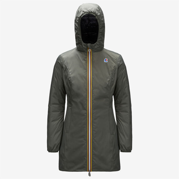 k way DENISE THERMO PLUS.2 REVERSIBLE GREEN BLACKISH-BLACK PURE