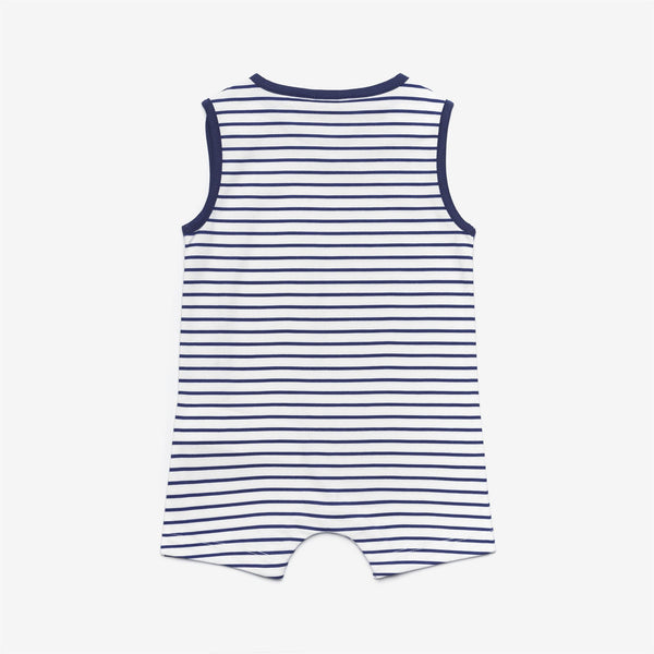 K Way E. BABELLE STRIPES JERSEY WHITE-BLUE DEEP COBALT