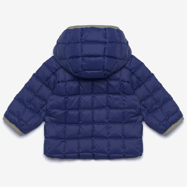 K Way E. JACK ST THERMO REVERSIBLE GREEN OAK-BLUE DEEP COBALT