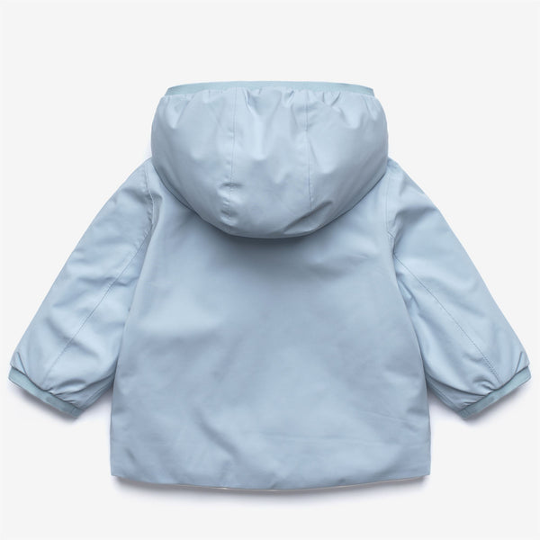 K Way E. JACK ST WARM REVERSIBLE BLUE AVIO-WHITE GARDENIA