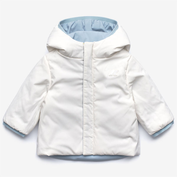 K Way E. JACK ST WARM REVERSIBLE BLUE AVIO-WHITE GARDENIA
