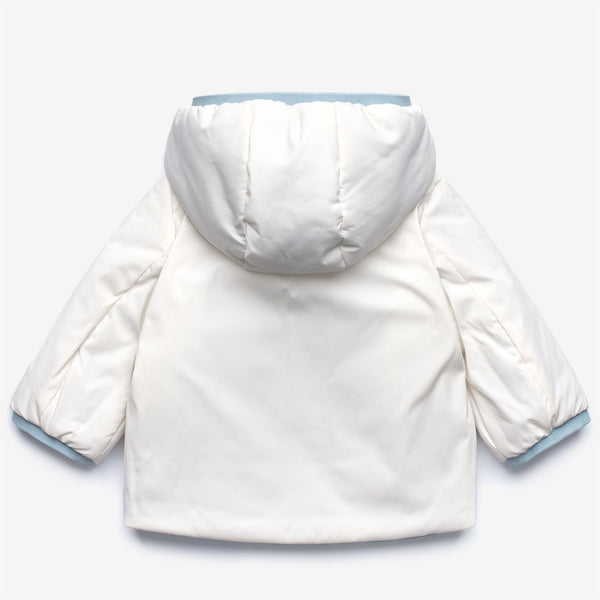 K Way E. JACK ST WARM REVERSIBLE BLUE AVIO-WHITE GARDENIA