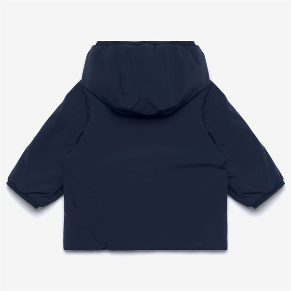 K Way E. JACK ST WARM REVERSIBLE BLUE DEPTH-GREEN OAK