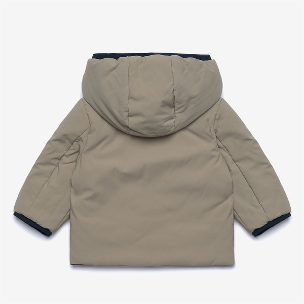 K Way E. JACK ST WARM REVERSIBLE BLUE DEPTH-GREEN OAK