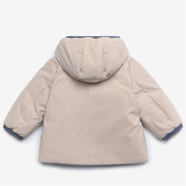 K Way E. JACK ST WARM REVERSIBLE GREY BLUE AVIO-BEIGE GREY