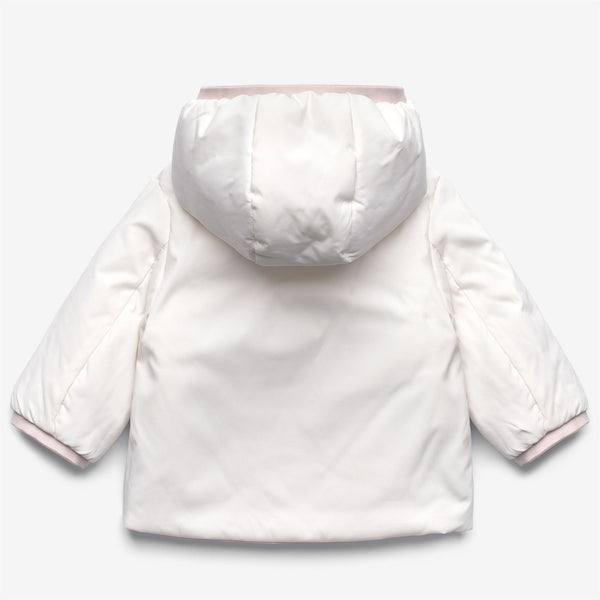 K Way E. JACK ST WARM REVERSIBLE ROSE HUSHED-WHITE GARDENIA