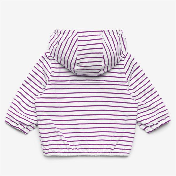 K Way E. JAKE PLUS.2 JERSEY REVERSIBLE VIOLET STRIPES