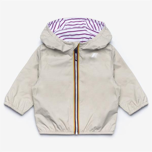 k way E. JAKE PLUS.2 JERSEY REVERSIBLE VIOLET STRIPES