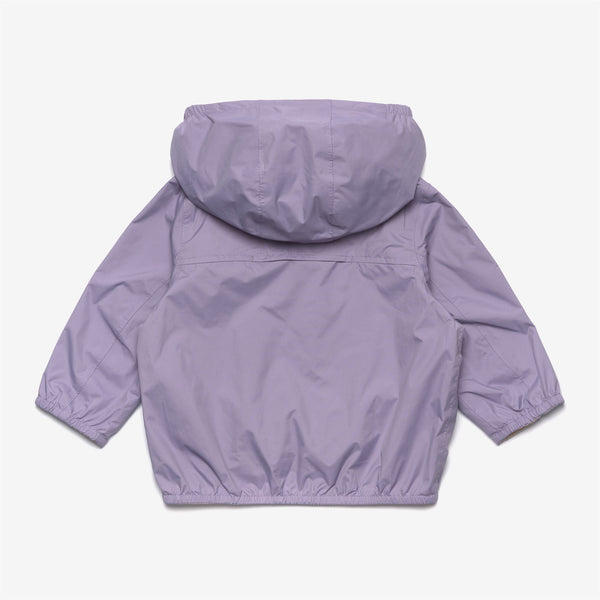 K Way E. JAKE PLUS.2 REVERSIBLE VIOLET GLICINE-PINK GARDENIA