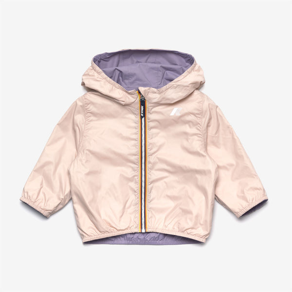 K Way E. JAKE PLUS.2 REVERSIBLE VIOLET GLICINE-PINK GARDENIA