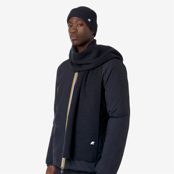 K Way ETIENNE CARDIGAN STITCH WOOL BLUE DEPTH MELANGE