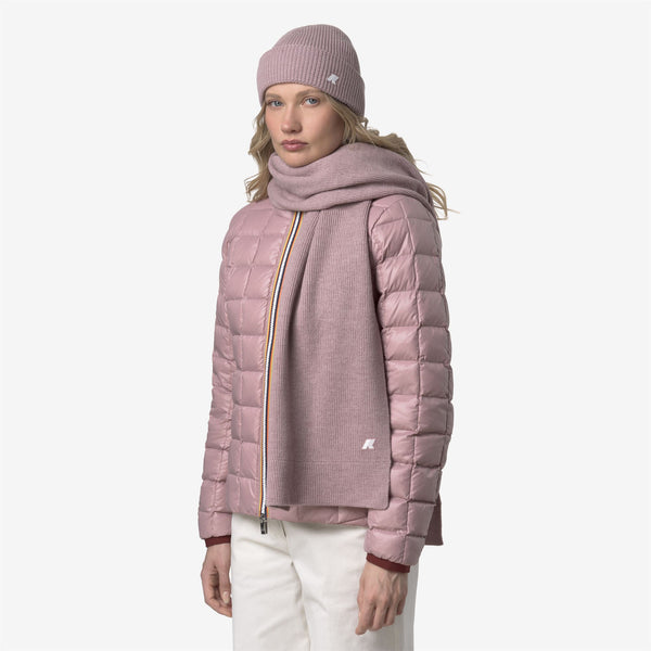K Way ETIENNE CARDIGAN STITCH WOOL ROSE PINKISH MEL