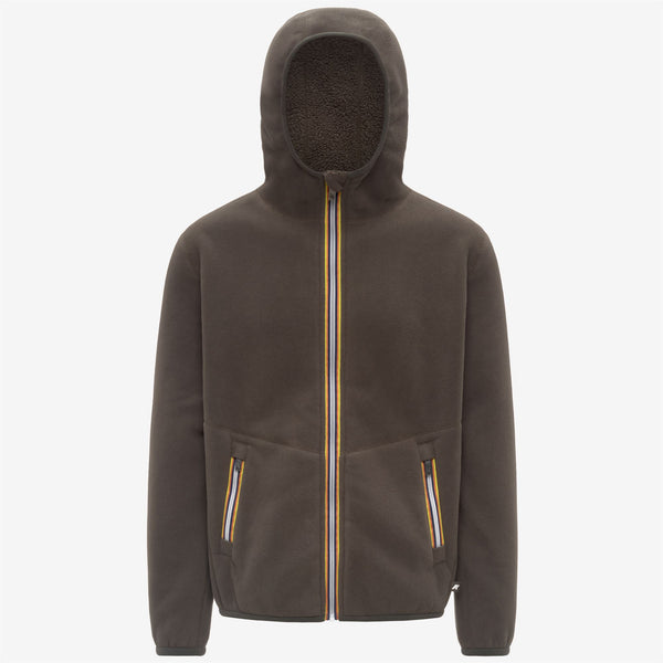 K Way JACK SHERPA POLAR REVERSIBLE BLACK OLIVE COMBO