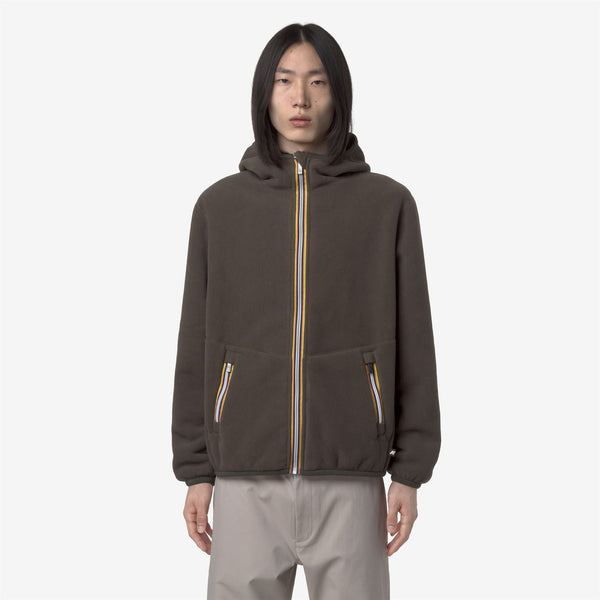 K Way JACK SHERPA POLAR REVERSIBLE BLACK OLIVE COMBO