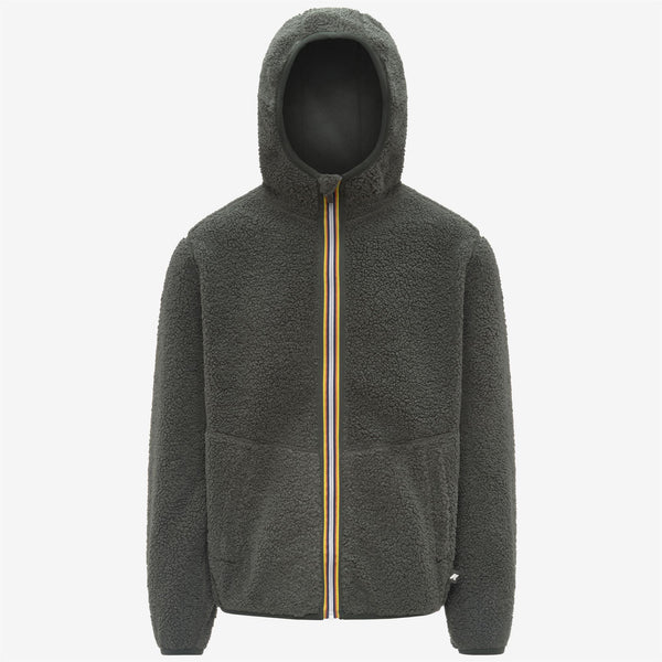 k way JACK SHERPA POLAR REVERSIBLE GREEN BLACKISH COMBO