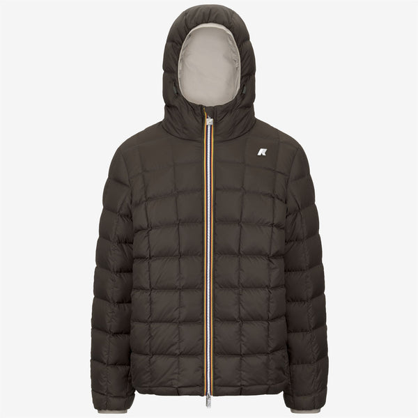 K Way JACK ST THERMO REVERSIBLE BEIGE CASHMERE-BLACK OLIVE
