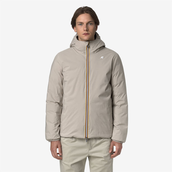 K Way JACK ST THERMO REVERSIBLE BEIGE CASHMERE-BLACK OLIVE